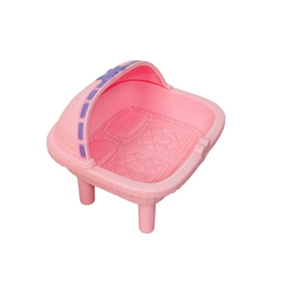 PLAYSKOOL Dollhouse TWIN BABY BED BASSINET CRIB for 2.5 inch INFANT DOLLS Rare!